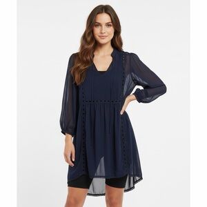 open lace back dress Grey Pleated Pinafore  L'cole Des Femmes